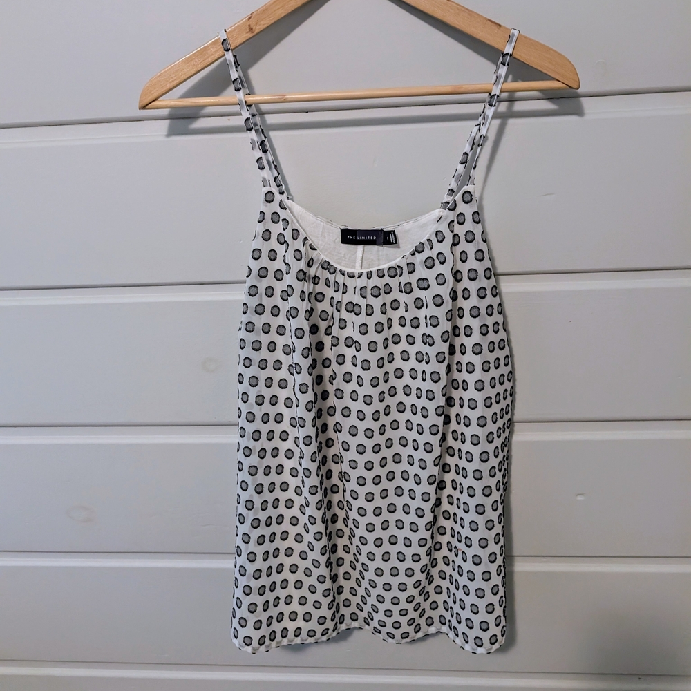 The Limited Black and White Relaxed Camisole Top Size L